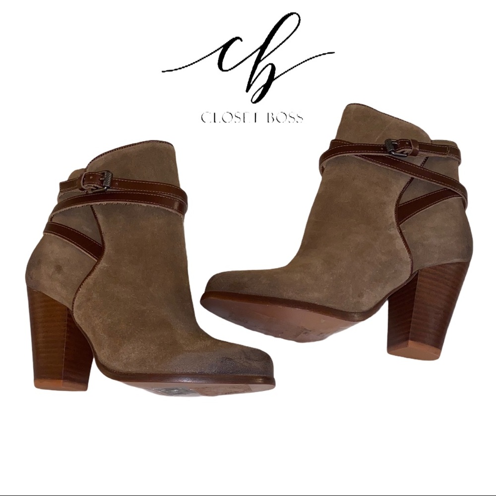 ALLSAINTS Victoria Heel Booties in Tobacco NEW - Picture 10 of 15